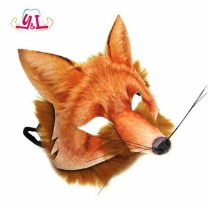 <span class=keywords><strong>Halloween</strong></span> niños adultos Sr. Fox Sombrerero Loco té vestido caza máscara de Animal con imitación de piel - Product Image 1