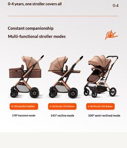 <span class=keywords><strong>Poussette</strong></span> Métallique Réversible à Haute Visibilité, Pliage Léger, Position Assise et Allongée, Rangement Facile à Une Touche, Roues en Caoutchouc, Écologique, Charge Maximale 20KG - Product Image 6