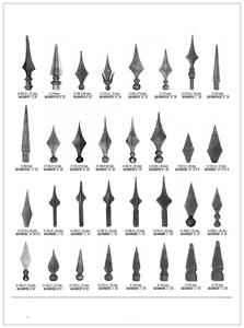 250x80 मिमी लपेटे लोहे के स्पेयर पार्ट्स जाली तत्वों को गेट बाड़ के लिए रेलीहेड - Product Image 3
