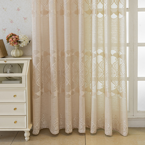 <span class=keywords><strong>Kaki</strong></span> creux jacquard rideau léger luxe 100% polyester transparent fenêtre écran fini maison décorative fenêtre écran - Product Image 3