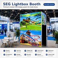 Espositore Portatile in Alluminio Economico e Personalizzabile con Illuminazione e Insegna per Eventi di Marketing