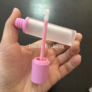 <span class=keywords><strong>ISMAN</strong></span> Stock Vide Rond Rose Chaud Lipgloss Emballage Bouteilles Correcteur Gel Brillant À Lèvres Conteneurs Tube Avec Brosse 10ml - Product Image 4