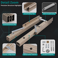 Mécanisme de glissière de table en aluminium anodisé sur mesure, glissière de tiroir robuste pour projets d'armoires haut de gamme