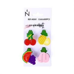 Fermacapelli a forma di artiglio della serie Fruit da 8 cm, accessorio per capelli da donna - Product Image 1