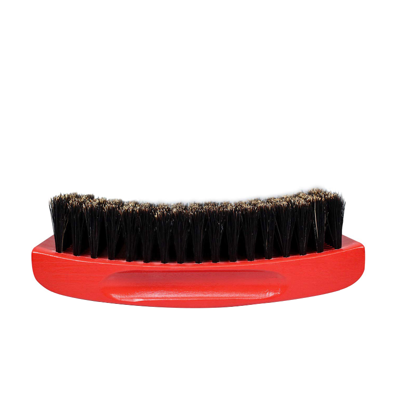 Factory Supply Sample Free Handhold 360 Wave Brush Custom Men's Beard Brush Curved Wave Brush