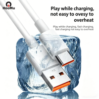 Cargador Rápido Tipo-C, Cable de Carga Rápida USB C a A de 1 m y 6 A con Cubierta de PVC Trenzada para Teléfonos Móviles
