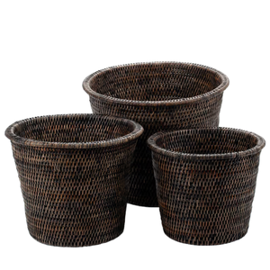 High Quality Eco-Friendly Multifunction Set of 2 Rattan Storage <b>Baskets</b> for <b>Bread</b> & Fruits Home Decoration Wholesale - Product Image 1