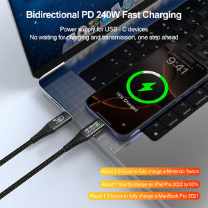 Câble coaxial Thunderbolt 4 USB 4.0 personnalisé A006-3 20V 5A 8K 40 Gbps PD100W avec gaine en PVC mâle-mâle pour microphone, moniteur, lecteur DVD - Product Image 6