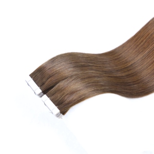 Extensions de cheveux humains Remy 100% brésiliens, à bandes adhésives, simple épaisseur, teintes, trame invisible, marron RUISI TP-004 - Product Image 2