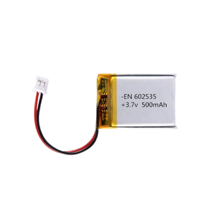 Encore 도매 602535 <span class=keywords><strong>500mAh</strong></span> 리튬 폴리머 배터리 리튬 이온 <span class=keywords><strong>3.7V</strong></span> <span class=keywords><strong>Lipo</strong></span> 충전식 배터리 딥 사이클 파우치 셀 센서 - Product Image 1