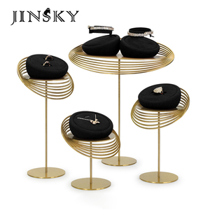 Wholesale jewelry display stand-type ring display pendant necklace displays high end metal-encrusted window display - Product Image 3