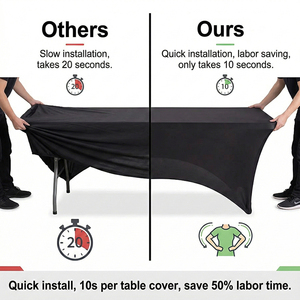 Чехлы на скатерть из спандекса с логотипом, 6 футов - Product Image 4