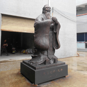 Bronze Confucius Statue HX622 Outdoor Garden Floor Mount Historical Figure Sculpture - Product Image 1