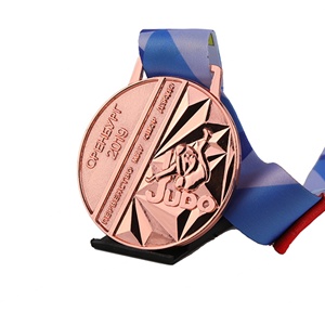 Médaille de compétition sportive personnalisée en métal or, argent, bronze, zinc pour Taekwondo, Jiu-Jitsu avec ruban - Product Image 5