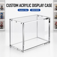 Boîte de présentation en acrylique personnalisée en gros avec couvercle magnétique transparent pour cartes à collectionner et objets de collection