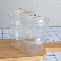 Vente en gros de boîtes en plastique pour aliments, gâteaux, fruits, tiramisu, boîte en plastique pour gâteau