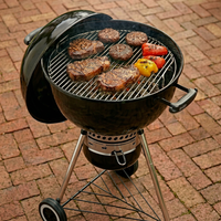 Grille de barbecue en métal robuste EDGELINE - Fabrication industrielle - Compatible avec le charbon de bois - Facile à nettoyer - Multifonctionnelle pour usage commercial en extérieur
