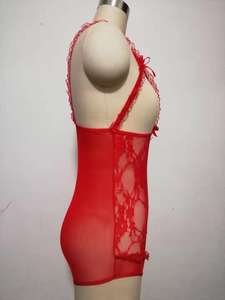 Pakaian Dalam Seksi Gaya Eropa Amerika Renda Tipis Spandex Terbuka - Product Image 6