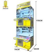 Machine de jeu d'arcade à grue à pinces LED pour 4 joueurs, distributeur de prix, attrapeur de peluches à monnayeur multijoueur pour centres commerciaux et parcs d'attractions