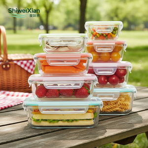 Recipientes de Vidrio de Borosilicato de Alta Calidad ShiWeiXian para Almacenamiento de Alimentos, Herméticos, Libres de BPA, para Preparación de Comidas - Product Image 1