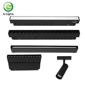 G-Lights 패션 디자인 숍 선형 스팟 마그네틱 레일 설치 10w 20w 30w 40w Led 트랙 라이트