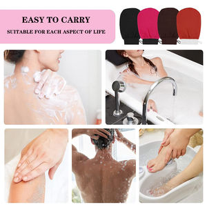 Masaje DE LA PIEL Peeling 100% Seda Toalla exfoliante cruda Cepillo corporal Guantes de seda natural para mujer Guante exfoliante de seda Bloves de baño - Product Image 6