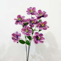 Bunga Tulip Buatan 3 Kepala dengan Kelopak Ganda, Tulip Batang Panjang Ukuran Besar, Bunga Dekoratif untuk Rumah dan Fotografi Hotel