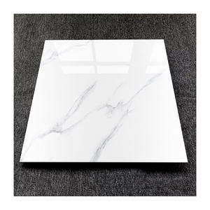 Piastrelle in Porcellana Lucida 60x60 Effetto Marmo, Superficie Levigata e Smaltata, per Pavimenti e Pareti Interni - Product Image 1
