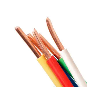 Cable eléctrico de cobre trenzado para uso doméstico, alambre de PVC BV/BVR 450/750v 70c 1,5mm 2,5mm 4mm 6mm