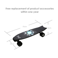 Meilleure planche électrique longue de 350 W avec pont en PP personnalisé, moteurs de moyeu à entraînement direct, mini planche à roulettes électrique de 350 W