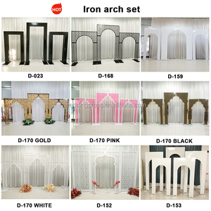 Il popolare <span class=keywords><strong>tema</strong></span> delle prestazioni della festa di matrimonio rosso e bianco di lusso ha portato lo sfondo in metallo con prugna rossa stampata - Product Image 6