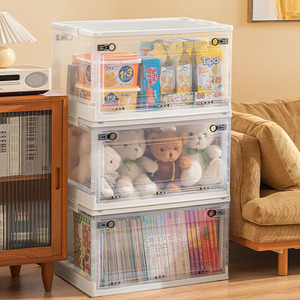 Hot Bán PP Nhựa Đóng Mở Lưu Trữ Thùng Nhựa Gấp Thùng Hộ Gia Đình Bên Mở Cắm Trại Hộp - Product Image 3