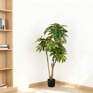 Árbol Artificial de Aralia Japonesa de Plástico Altamente Realista de 120 cm, Árbol Elegante de Hoja Perenne para Decoración del Hogar, Nifloral, Gran Venta - Product Image 1