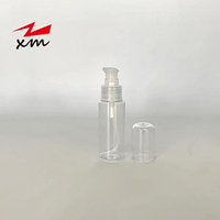Flacon pompe en plastique PET transparent avec bouchon transparent, rechargeable, vide, pour sérum, produits de soin et liquides cosmétiques de voyage