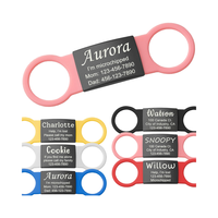 Luxus einfache & klassische programmier bare Silikon-Erkennungs marken Einzigartiger QR-Code Pet ID Tracking Tag Personal isiertes Haustier halsband