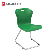 Chaises portables pour salle de classe scolaire LEADCOM L-M01 en plastique PP, chaise de formation de bureau, chaise à structure en acier pour salle de réunion et de formation
