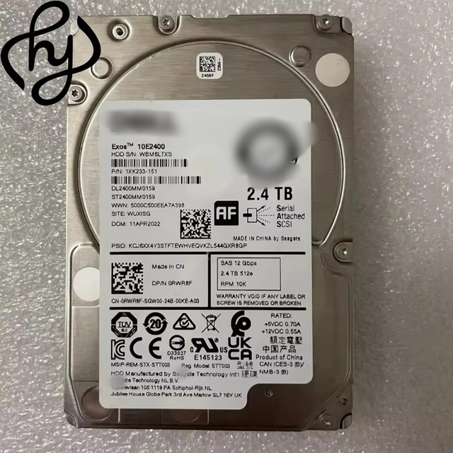 2.4TB SAS 12Gbps 2.5in 10K RPM Internal Enterprise Hard Disk Drive for Server