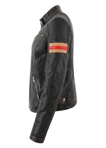 Custom 100% Genuine Black Vintage Nappa Leather <b>Women</b>’s <b>Jacket</b> Vintage Finish Premium Hardware YKK Zipper Private Label Bulk - Product Image 3