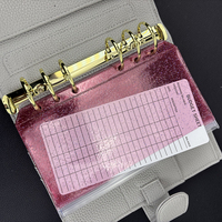 Sobres Transparentes de PVC Brillante para Efectivo A6, Preperforados, para el Reto de Ahorro, Bolsillos Flexibles y Duraderos, Envío Rápido
