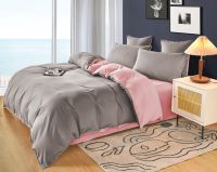 Parure de lit avec drap-housse et housse de couette en polyester, disponible en tailles Twin, Queen et King, idéale pour chambre à coucher et hôtel