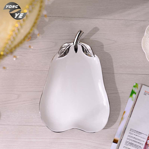 Tabletop Pear Shape Mạ Đồ Trang Trí Giáng Sinh Trang Trí Gốm Candle Holder - Product Image 5