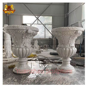 Fioriere da Giardino in <span class=keywords><strong>Granito</strong></span> Intagliato a Mano Stile Europeo, Eleganti Vasi in Marmo per Uso a Terra - Product Image 4