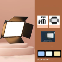 Kit d'éclairage LED RGB professionnel portable en plastique et métal 800 lumières avec design pliable pour éclairage photo/vidéo et maquillage, contrôle par fil