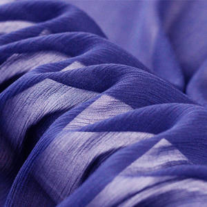 Nuovo Arrivo: Tessuto in Chiffon di <span class=keywords><strong>Seta</strong></span> Musulmano Effetto Stropicciato, <span class=keywords><strong>Verde</strong></span> Scuro Tinto, per Abiti, Sari, Scialli e Sciarpe - Product Image 6