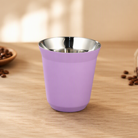 Tasses à eau de qualité alimentaire, résistantes aux chutes, pour la cuisine domestique, avec double paroi en acier inoxydable 304, pour les commandes en gros