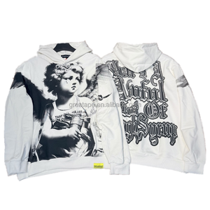 Chất lượng cao khủng khiếp rất nhiều ho Syrup hoodie tối giản thời trang thương hiệu unisex trùm đầu áo 420G có sẵn màu đen và trắng - Product Image 2