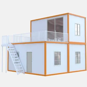Модифицированный контейнерный дом, сборный модульный дом, расширяемый до 20 футов, 2 спальни