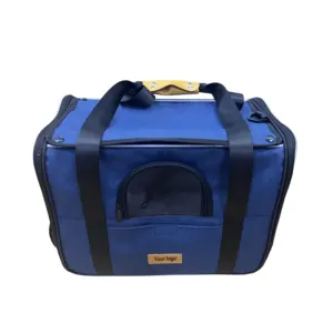 Auto Reise Zubehör blau benutzer definierte Farbe Oxford PU faltbare Katze Hund Haustier Träger & Reise produkte