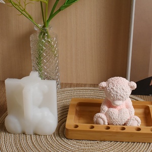 Valentine's Day Resin Mold <b>Cute</b> <b>Bear</b> Silicone Candle Mould for Home Decoration Scented Candle Molds - Product Image 6
