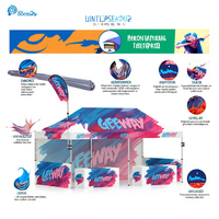 Tente publicitaire promotionnelle pour salon professionnel, auvent de stand, structure en aluminium, imperméable, 3x6, 20x10, personnalisable, ignifuge, résistant aux UV